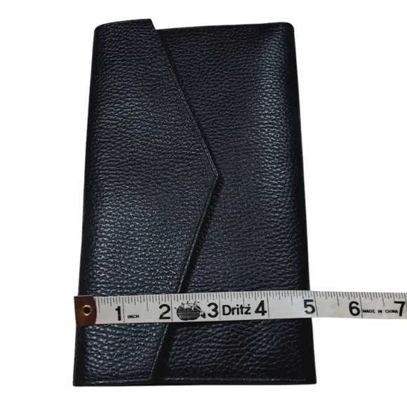 CANALI Black Leather Passport Documents Credit Card Holder Wallet VIP Gift Set